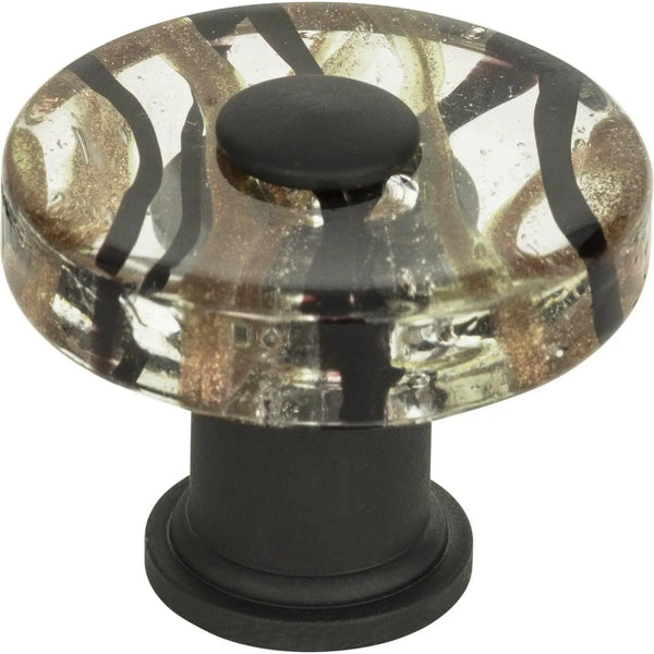 Bouton rond en verre Milky Way