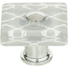 Atlas Homewares - Quatrefoil Glass Square Knob - 3234-CH | Montreal Lighting & Hardware