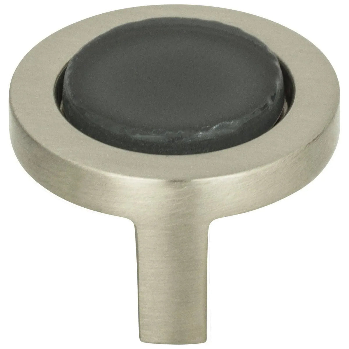 Atlas Homewares - Spa Black Round Knob - 229-BLK-BRN | Montreal Lighting & Hardware