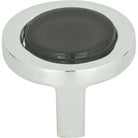 Atlas Homewares - Spa Black Round Knob - 229-BLK-CH | Montreal Lighting & Hardware