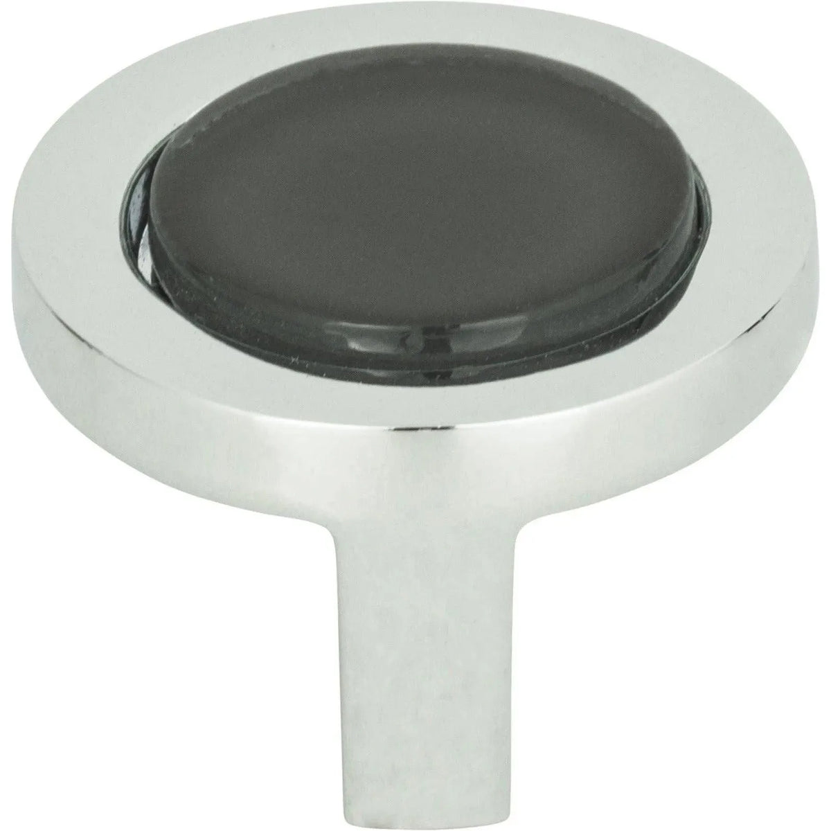 Atlas Homewares - Spa Black Round Knob - 229-BLK-CH | Montreal Lighting & Hardware