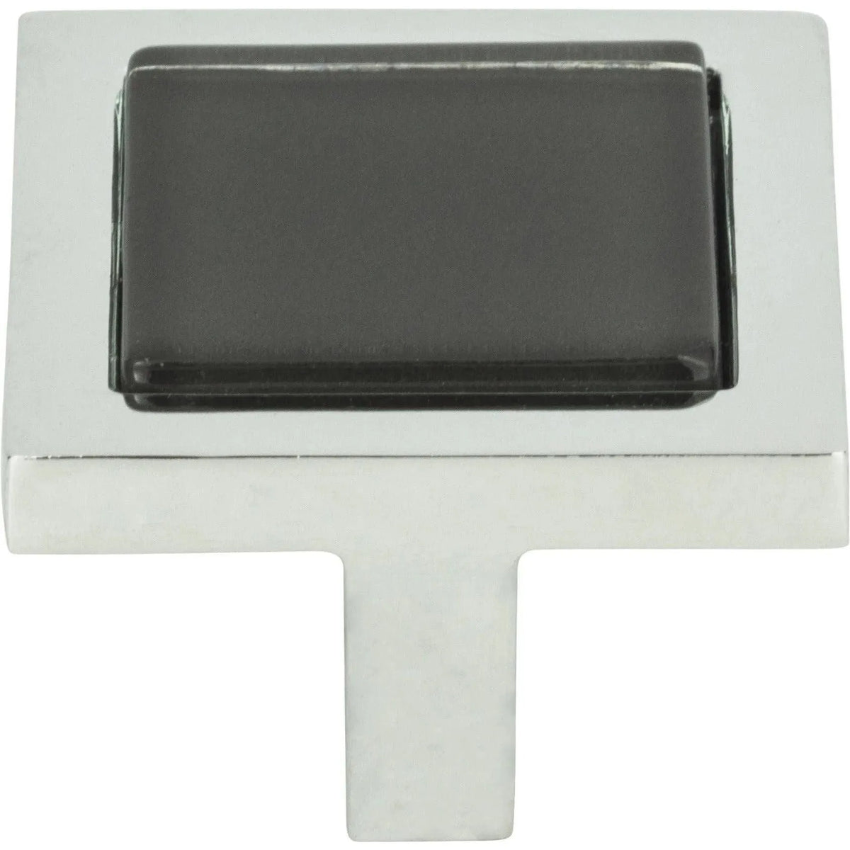 Atlas Homewares - Spa Black Square Knob - 230-BLK-CH | Montreal Lighting & Hardware