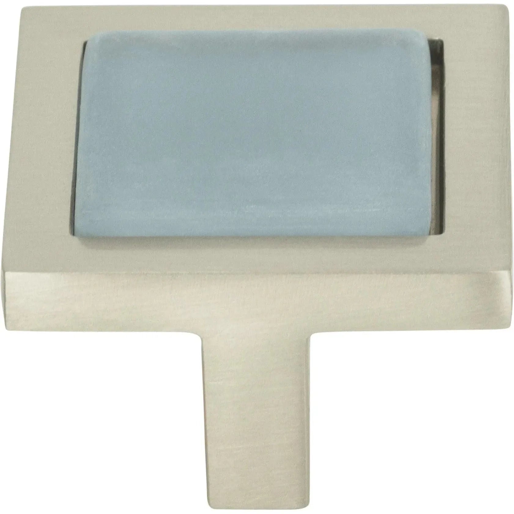 Atlas Homewares - Spa Blue Square Knob - 230-BLU-BRN | Montreal Lighting & Hardware