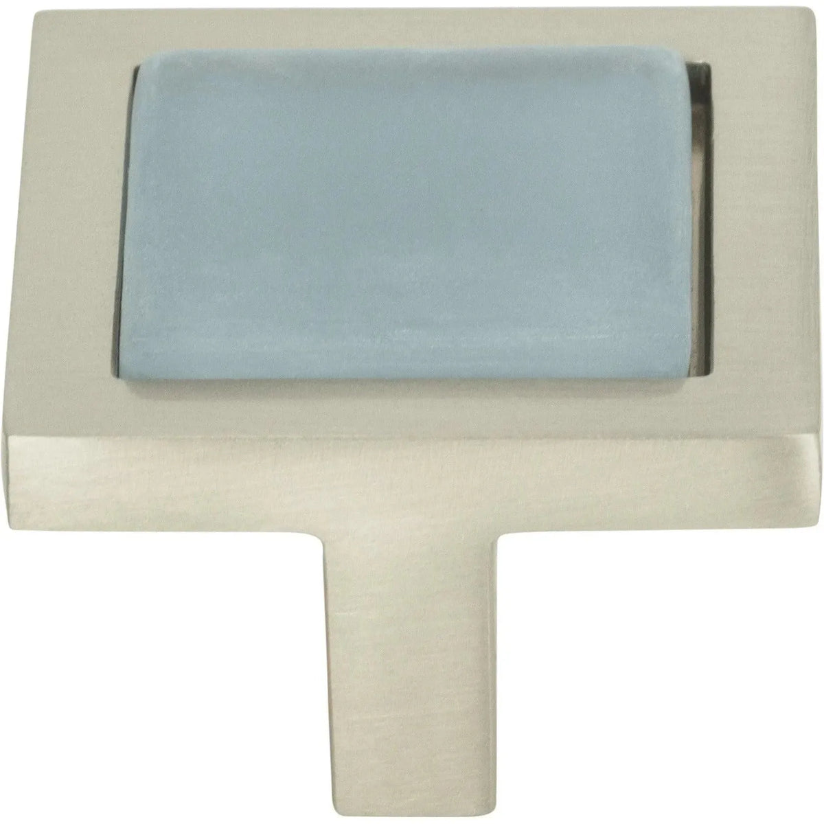 Atlas Homewares - Spa Blue Square Knob - 230-BLU-BRN | Montreal Lighting & Hardware