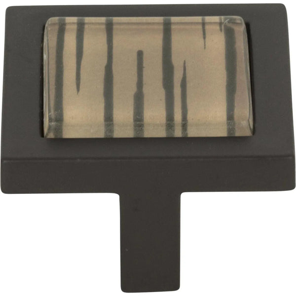 Spa Brown Tiger Square Knob
