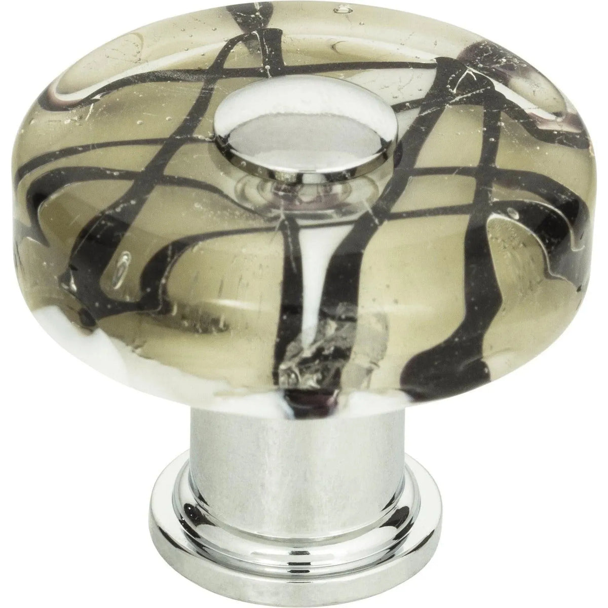 Atlas Homewares - Viceroy Glass Round Knob - 3222-CH | Montreal Lighting & Hardware