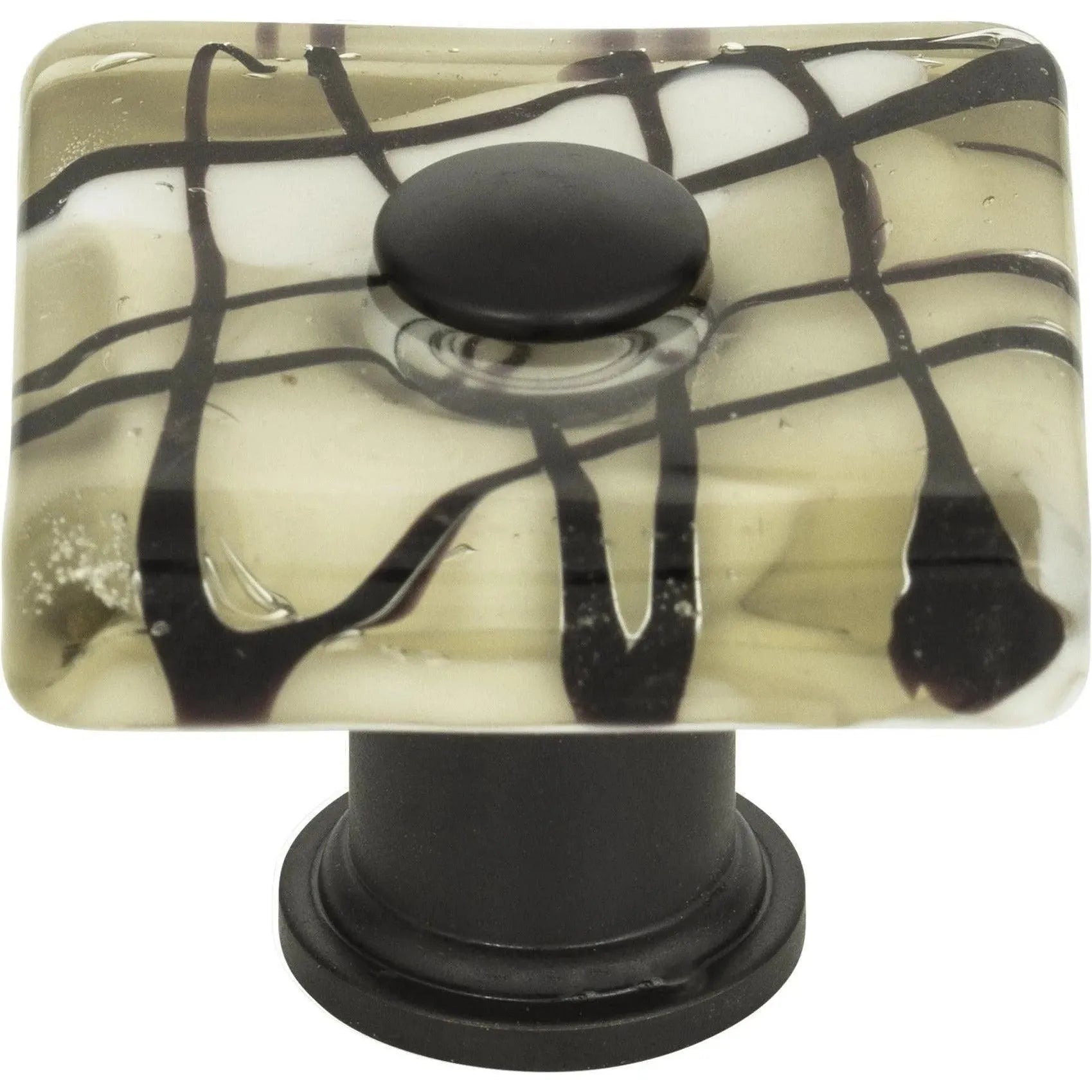Atlas Homewares - Viceroy Glass Square Knob - 3221-BL | Montreal Lighting & Hardware
