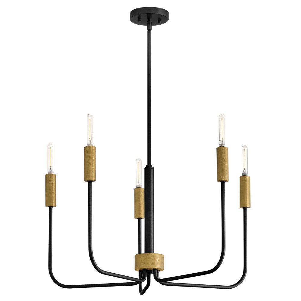 Lark 83634BK-LCB Austen Rope Wrapped Chandelier in Black