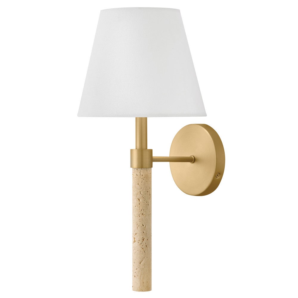 Applique murale Hinkley Lighting 47720LCB Bruna Travertine en laiton laqué
