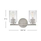Meuble-lavabo Lark 85582BN Leta en nickel brossé