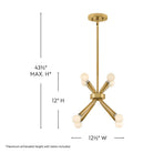 Lark 83853LCB Axton Convertible Pendant in Lacquered Brass