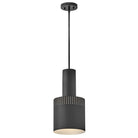 Lark 83687BK Casey Metal Shade Pendant in Black