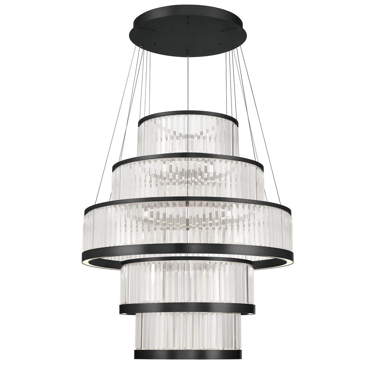 Eurofase 49350-029 Empra LED Cristal Suspendu en noir mat