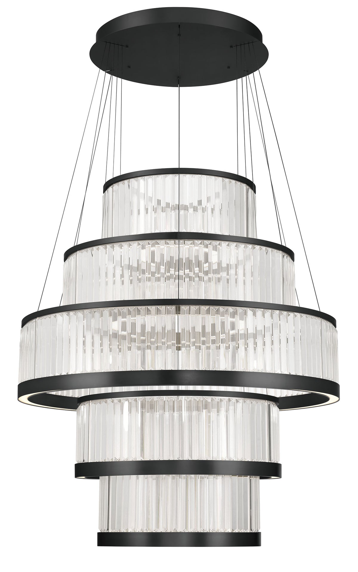 Eurofase 49350-029 Empra LED Cristal Suspendu en noir mat