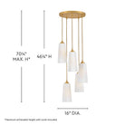 Alouette 83718DA Miel Multi Drop Suspendu en laiton vieilli