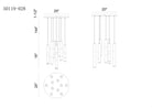 Europhase 50120-017 Ronda LED Suspendu multi-luminaire en laiton vieilli