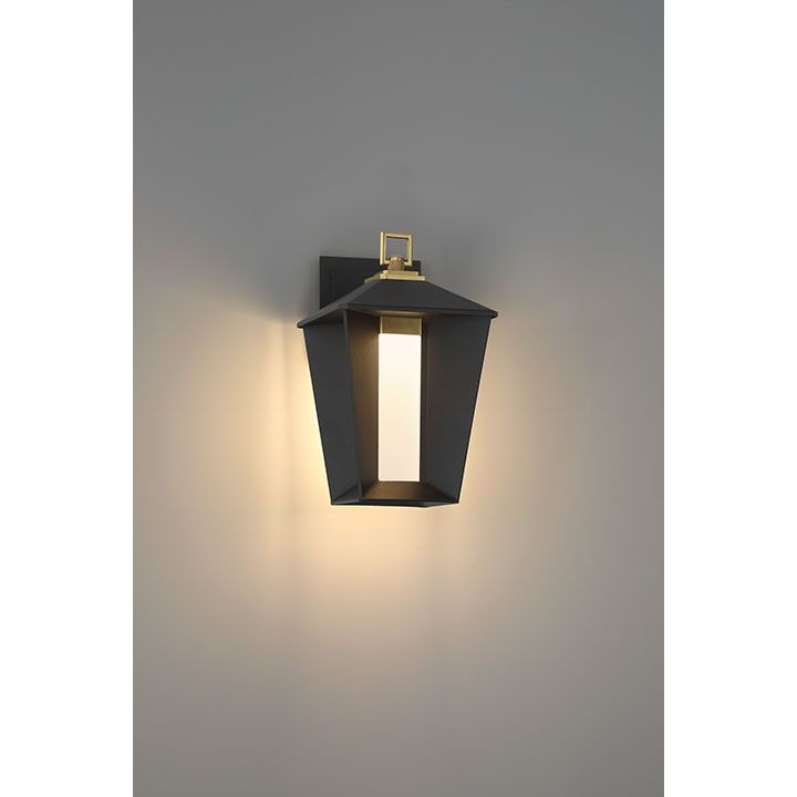 Eurofase 50047-017 Andson LED Outdoor Wall Sconce in Brass-Sand Black Mix