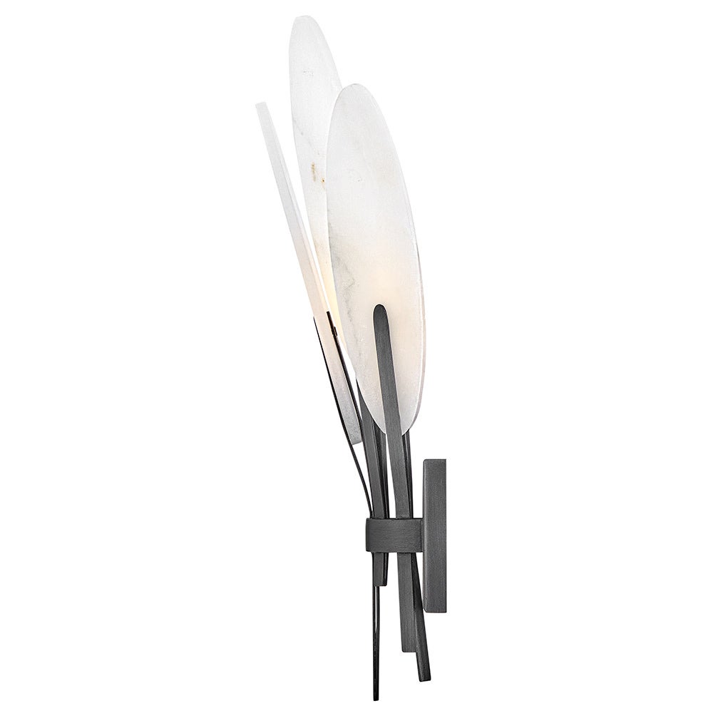 Applique murale Fredrick Ramond FR43100BGR Nerine en albâtre, finition graphite brossé