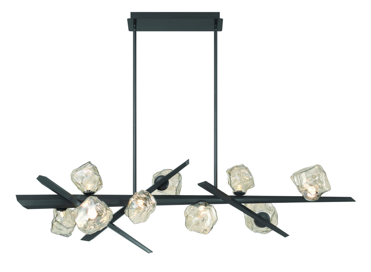Eurofase 47236-028 Thorah LED Linear Chandelier in Graphite