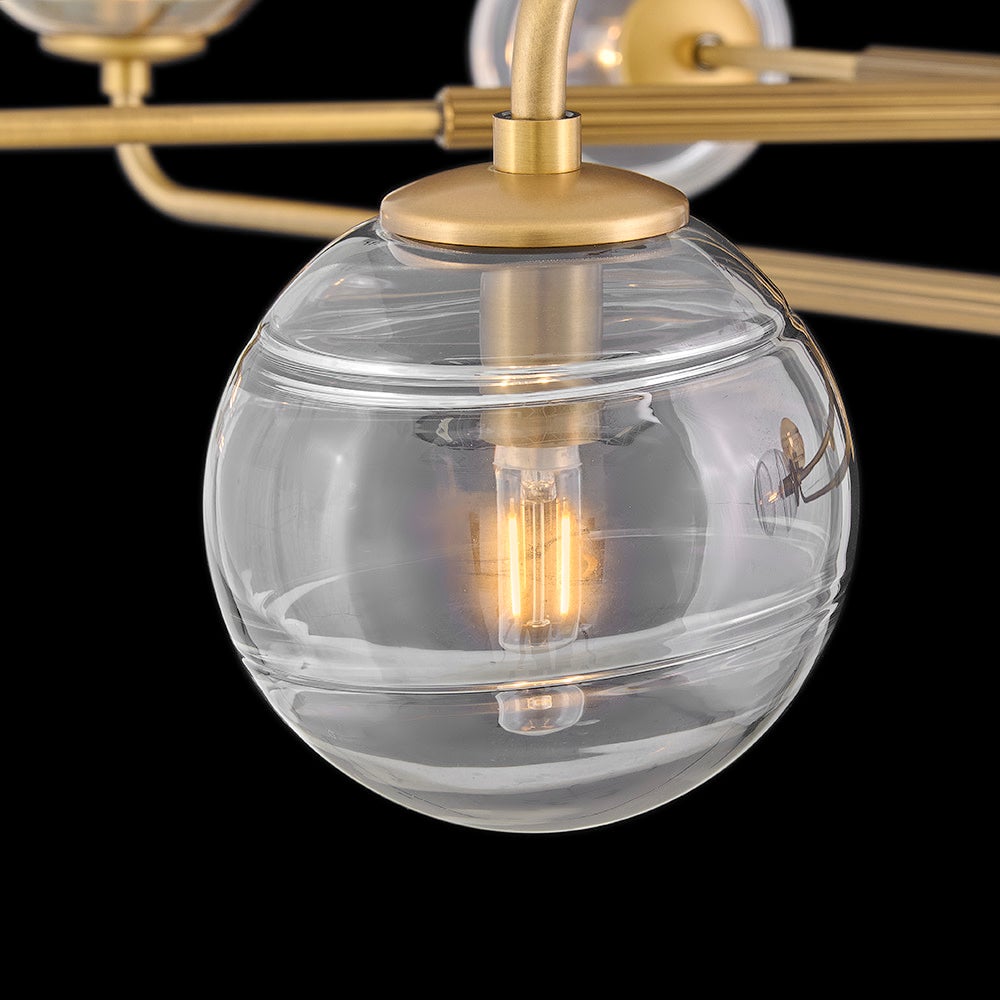 Fredrick Ramond FR30508HBR Oberon Adjustable Tier Chandelier in Heritage Brass
