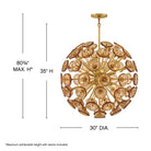 Fredrick Ramond FR46905UB-AM Globe Maya Suspension en laiton non verni