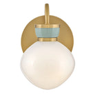 Meuble-lavabo Lucy Lark 85590LCB-SF en laiton laqué avec accents vert d'eau