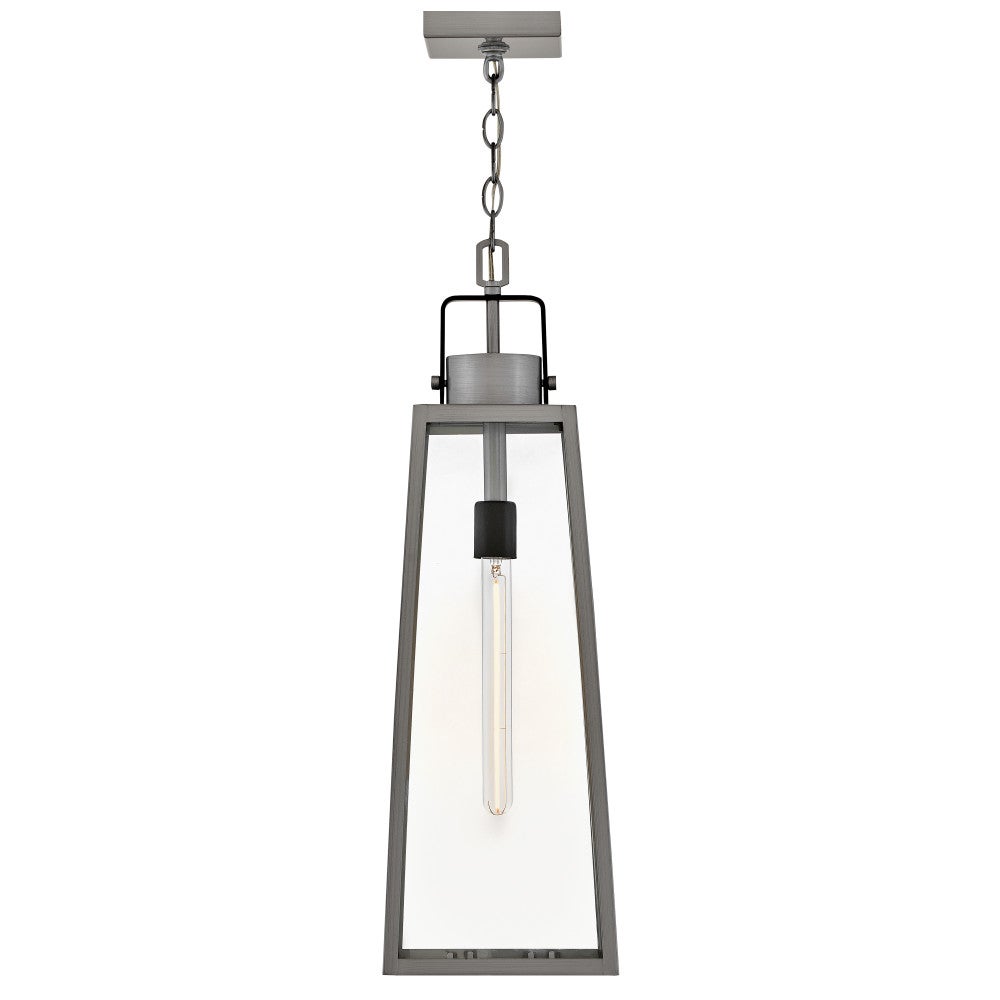 Lark 82002AL Hugh Hanging Lantern in Antique Brushed Aluminum