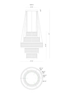 Eurofase 49350-012 Empra LED Cristal Suspendu en or