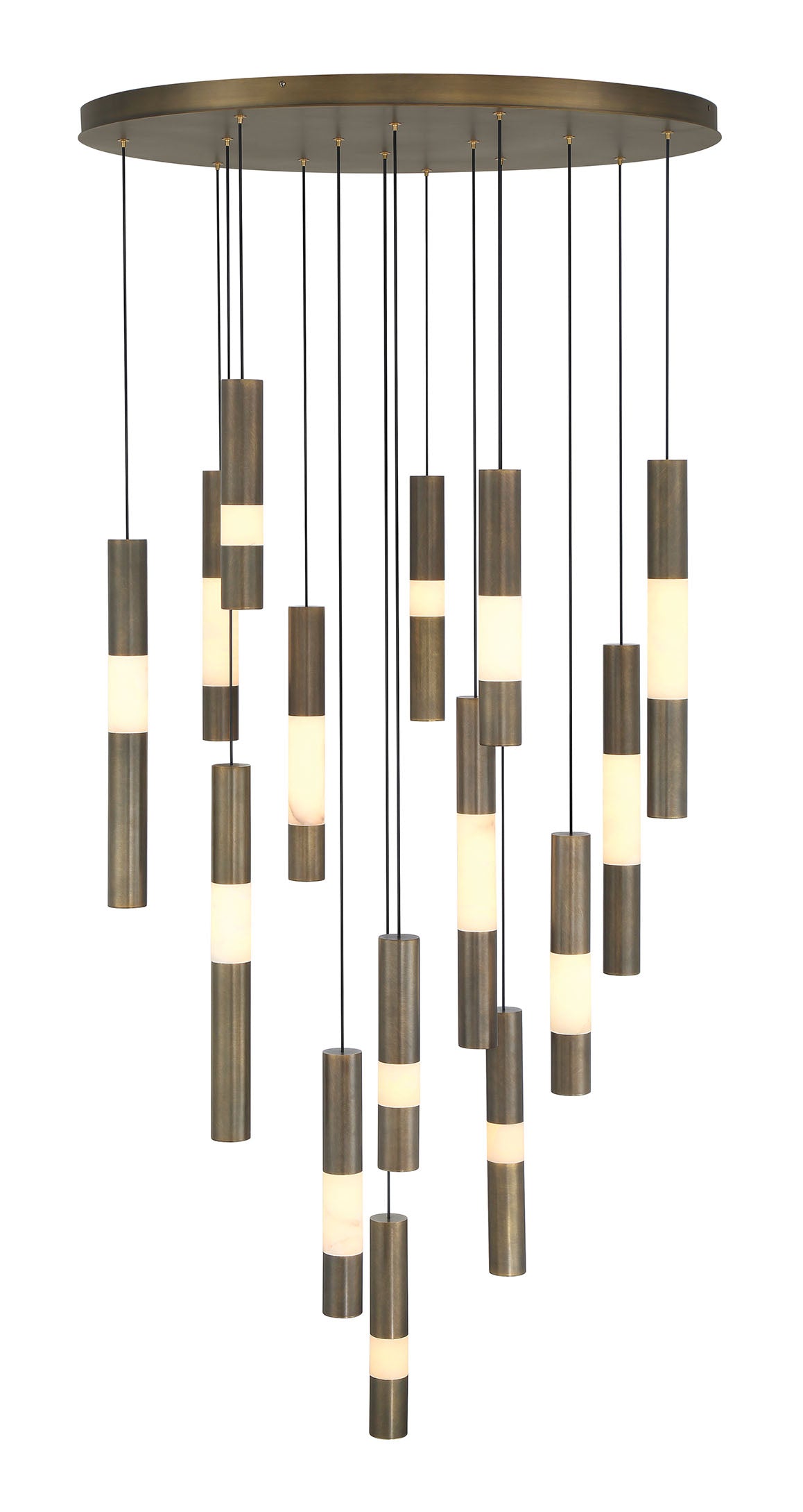 Eurofase 50120-017 Ronda LED Multi-Light Pendant in Weathered Brass