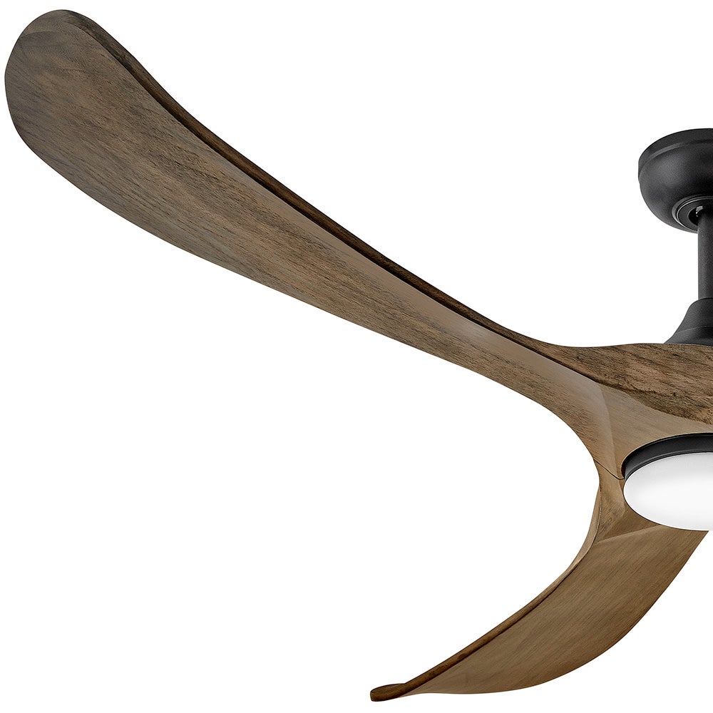 Luminaire intelligent à DEL Hinkley Lighting 903872FDB-LDD Swell Ventilateur  Noir mat / Bois flotté