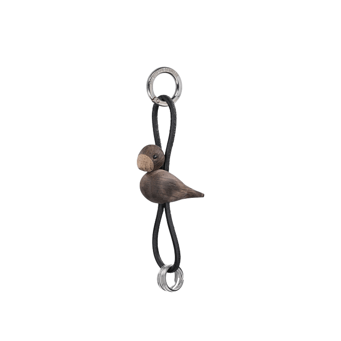 Porte-clés oiseau Kay Bojesen 39808 en chêne fumé