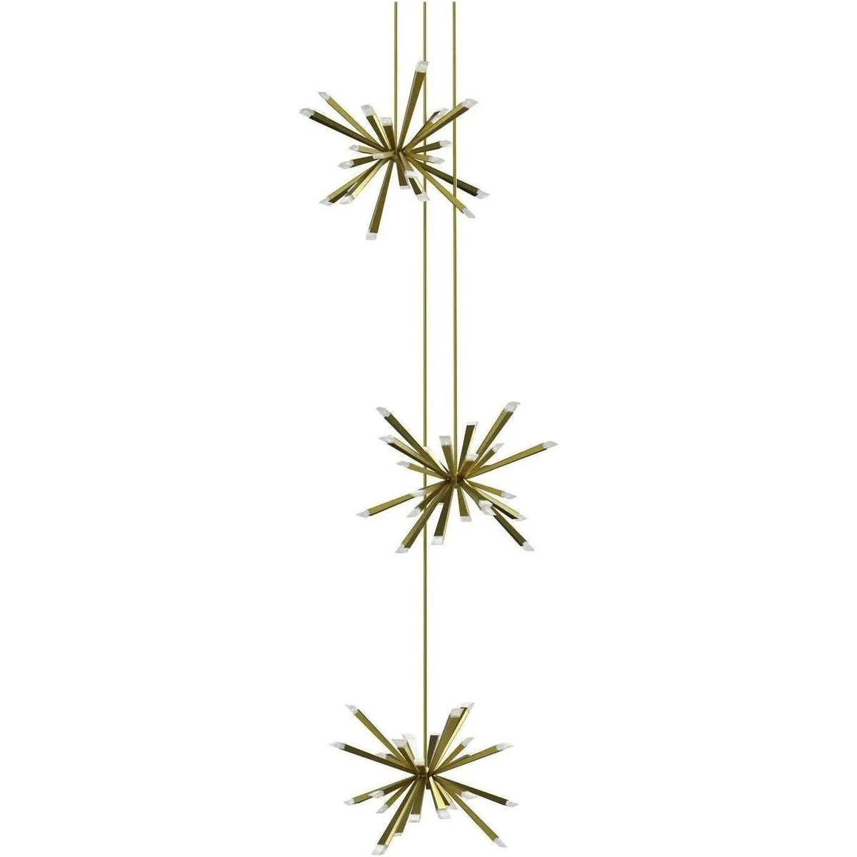 BlackJack Lighting - Starburst Triple Chandelier - STB-T29-BB-27U-30K | Montreal Lighting & Hardware