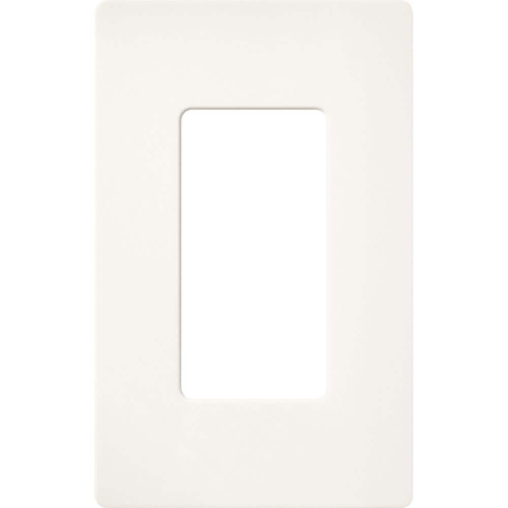 Lutron SC-4-BW Claro & Satin Colors Wallplate in Satin Brilliant White