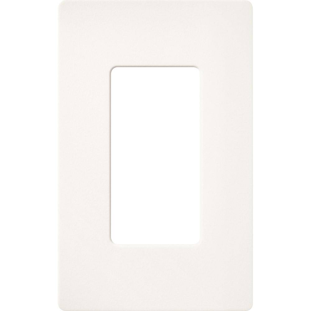 Lutron SC-6-BW Claro & Satin Colors Wallplate in Satin Brilliant White
