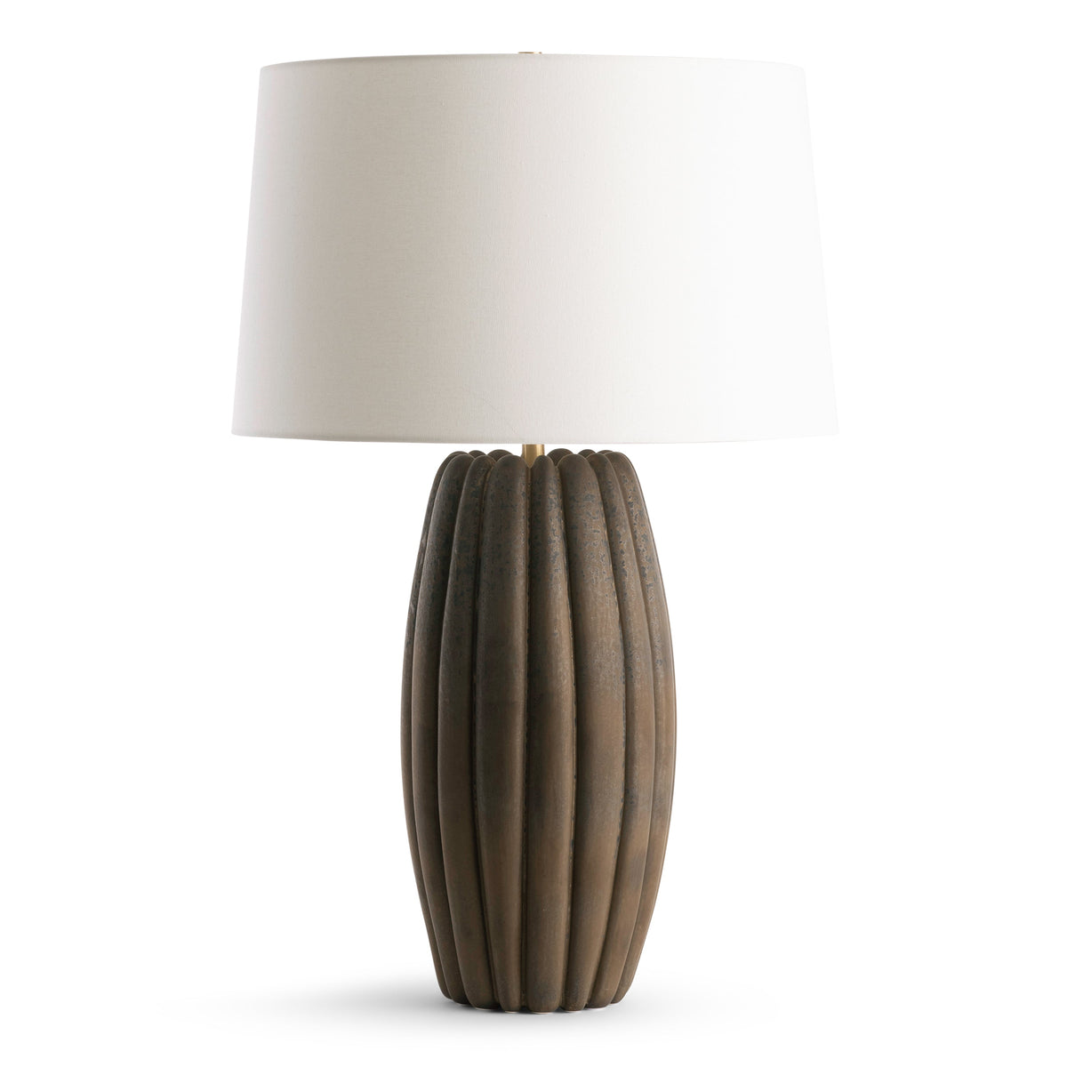 Bandini Table Lamp - Brown - Off-White Linen (FLO-4718-OWL)