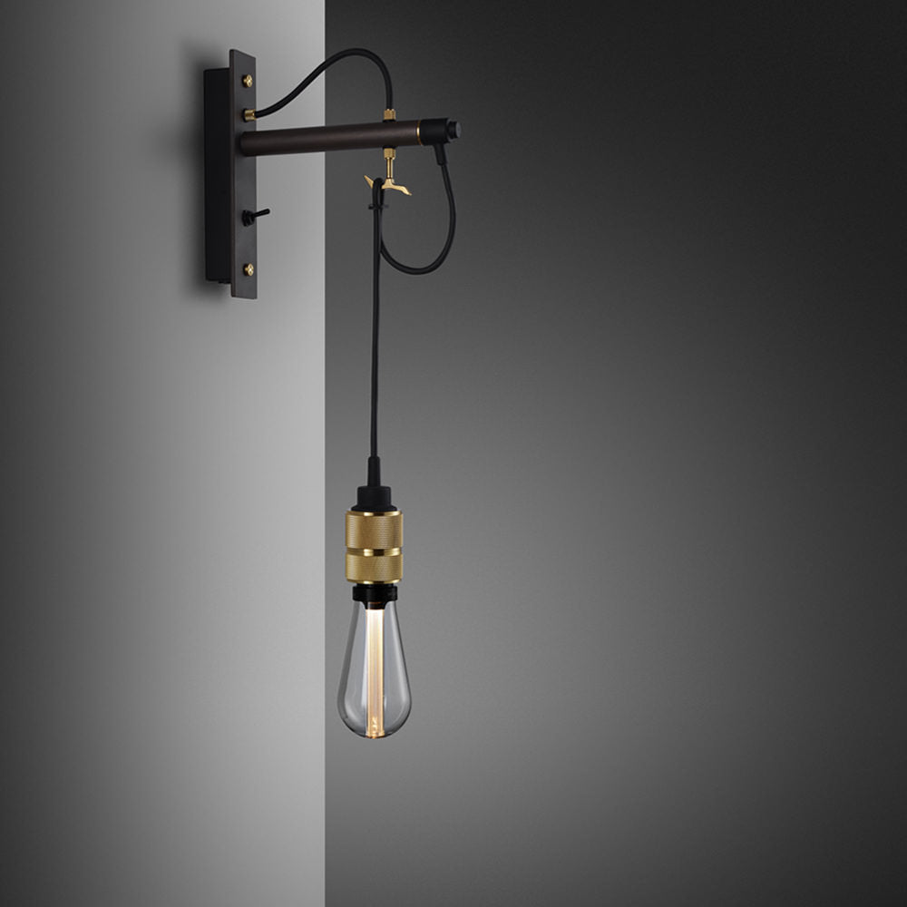 Buster + Punch - NHW-18338 - Hooked Wall Light - Nude - Hooked - Graphite / Brass