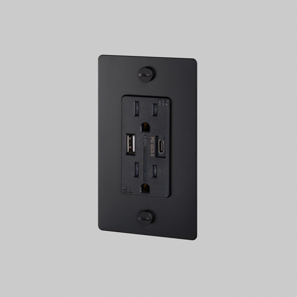 Buster + Punch - 1G Combination Duplex Outlet and USB - A + C Charger - NSC-023811 | Montreal Lighting & Hardware
