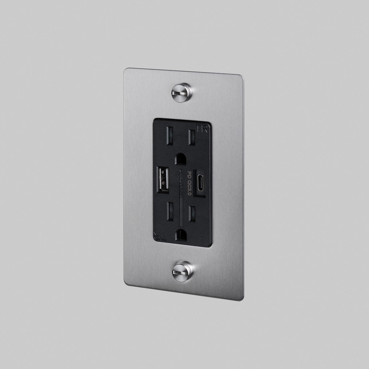 Buster + Punch - 1G Combination Duplex Outlet and USB - A + C Charger - NSC-073814 | Montreal Lighting & Hardware