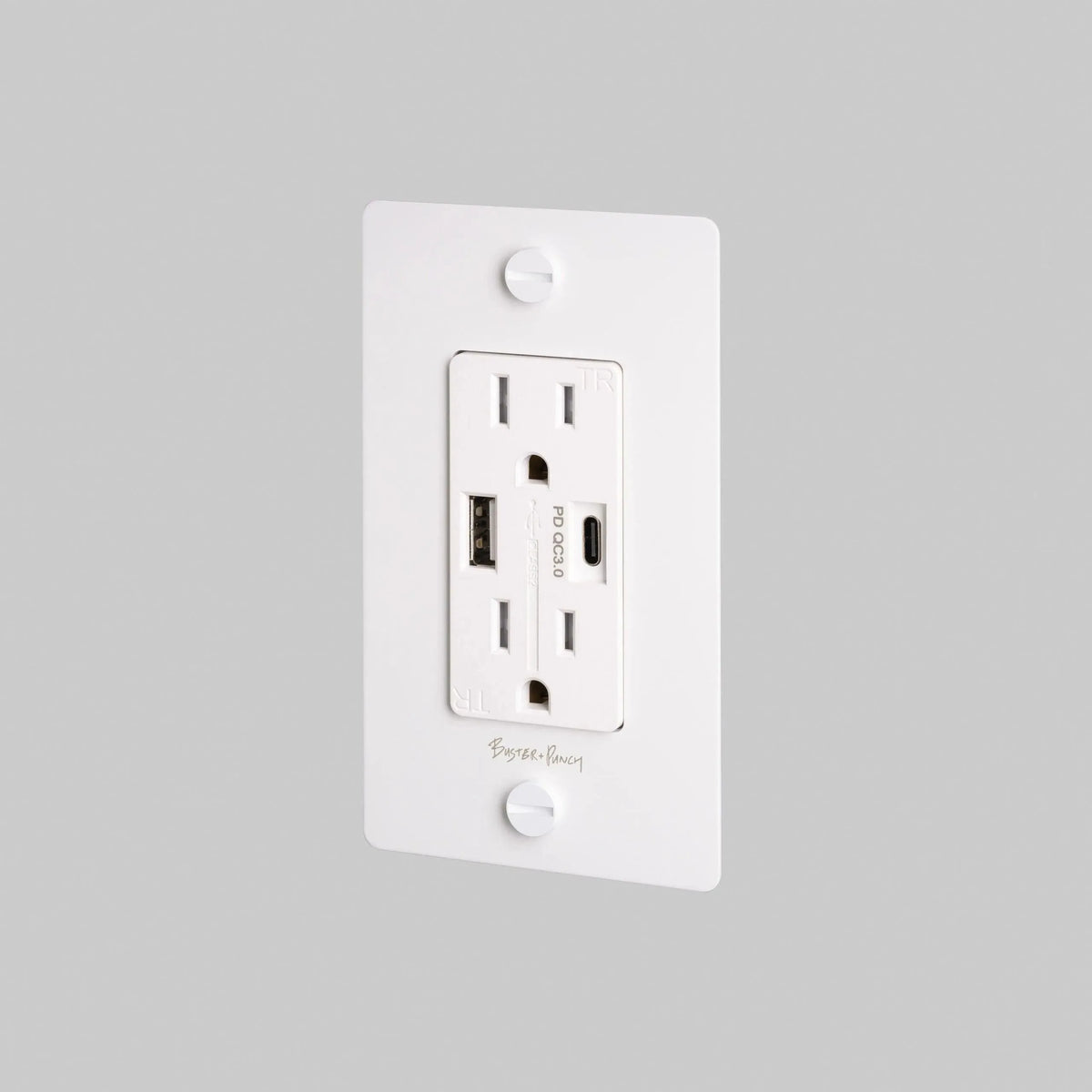 Buster + Punch - 1G Combination Duplex Outlet and USB - A + C Charger - NSK-143413 | Montreal Lighting & Hardware