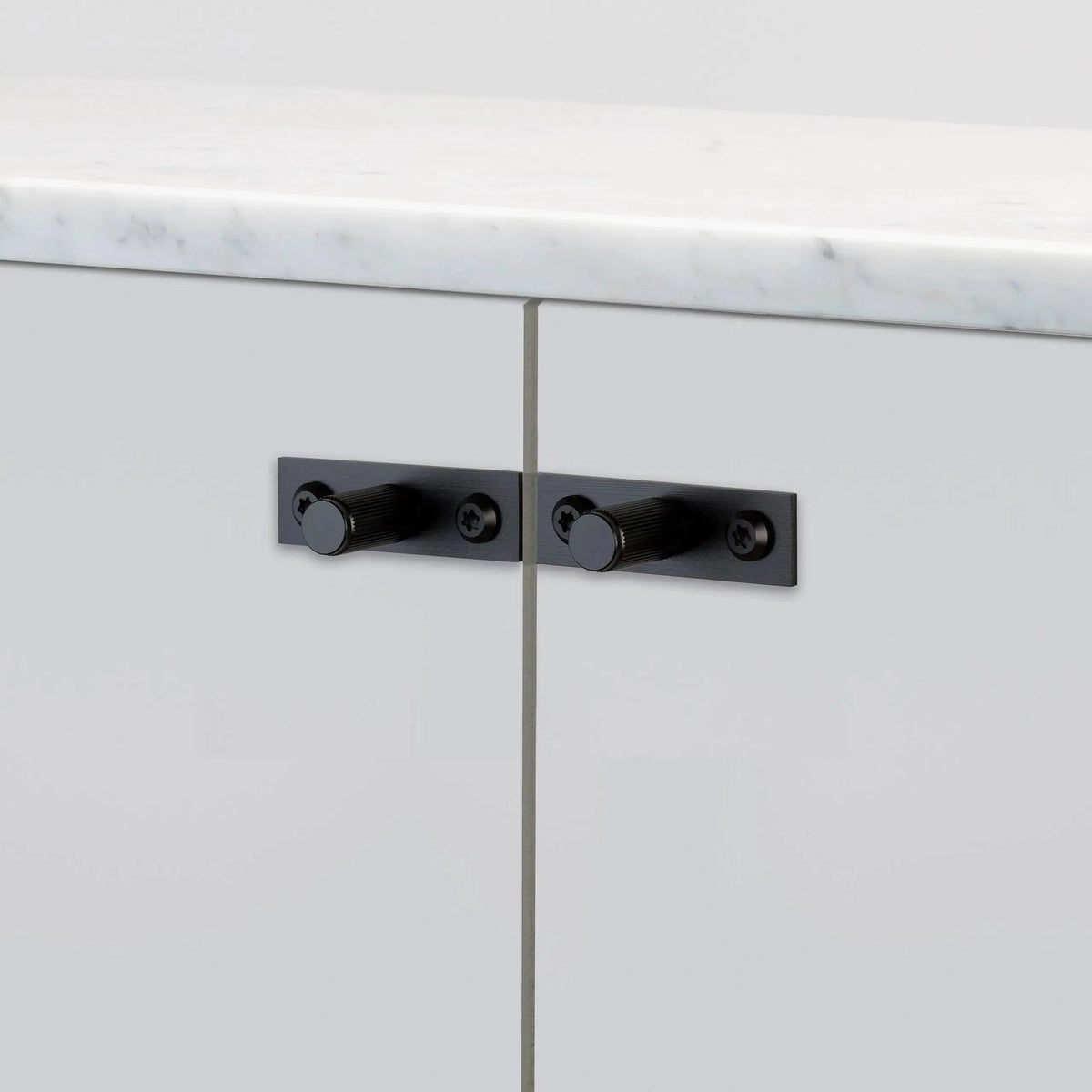 Buster + Punch - Furniture Knob - Cross Plate - US-KP-BL-A | Montreal Lighting & Hardware