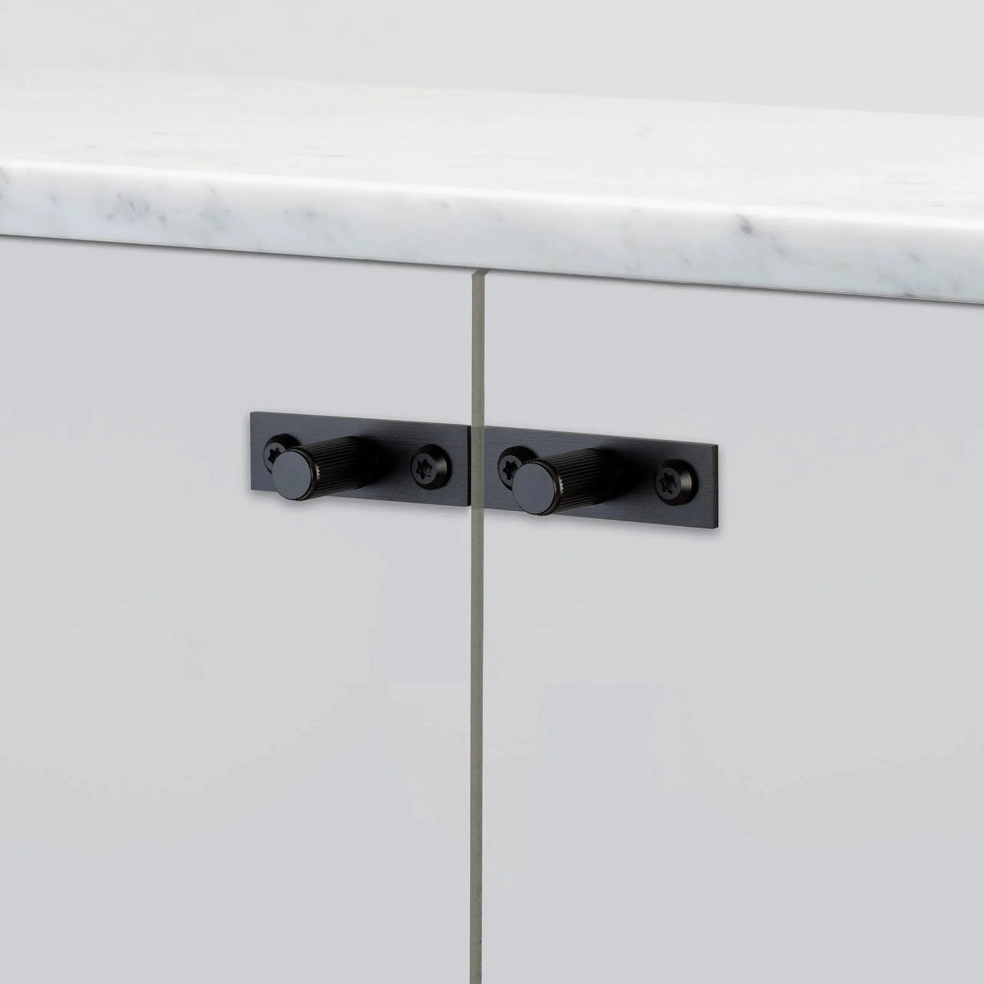 Buster + Punch - Furniture Knob - Cross Plate - US-KP-BL-A | Montreal Lighting & Hardware