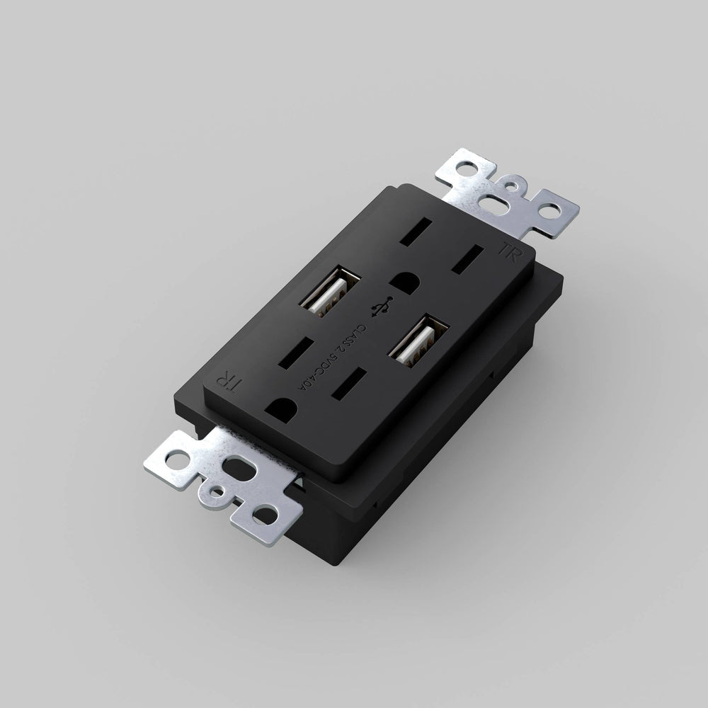 Outlet Module / Duplex & 2 USB-A