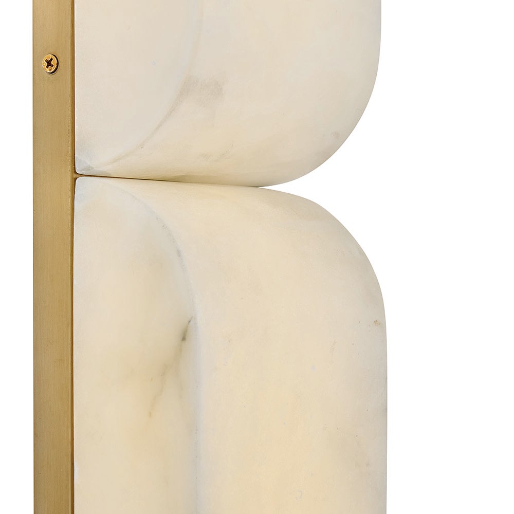 Fredrick Ramond FR41972LCB Alune LED Alabaster Sconce in Lacquered Brass