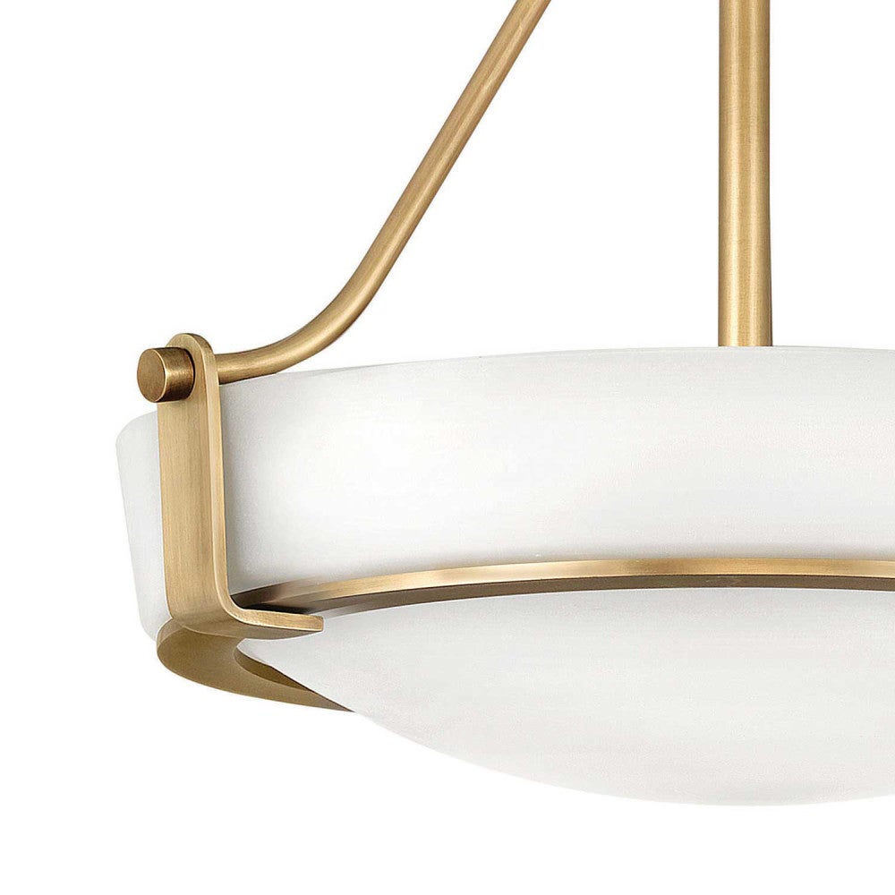 Hinkley Lighting 3220HB Hathaway Semi-Flush Mount in Heritage Brass