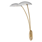 Applique double Glenn de Fredrick Ramond FR41642HB-CM en laiton Heritage avec accents chromés