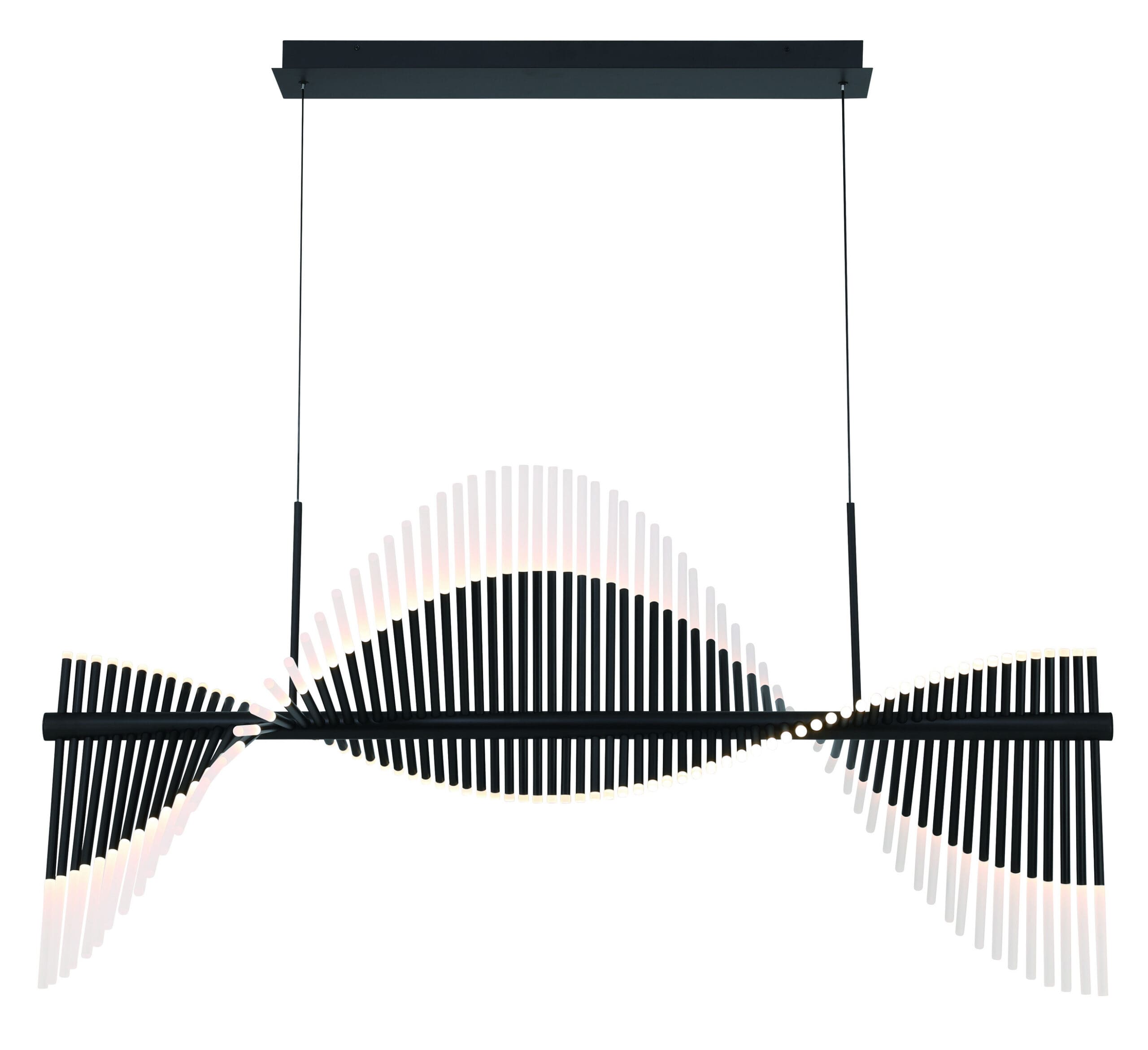 Eurofase 47126-022 Voltik LED Linear Chandelier in Black