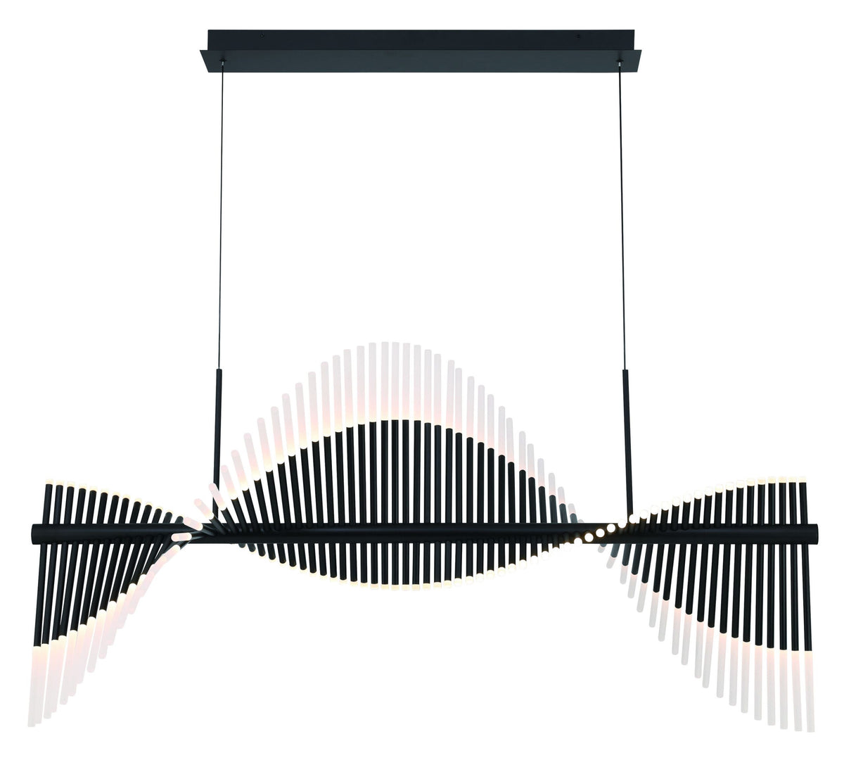Eurofase 47126-022 Voltik LED Linear Chandelier in Black