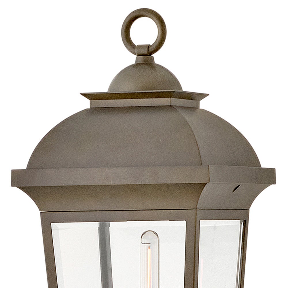Hinkley Lighting 19691BLB Hawthorne Post Mount Lantern in Blackened Brass