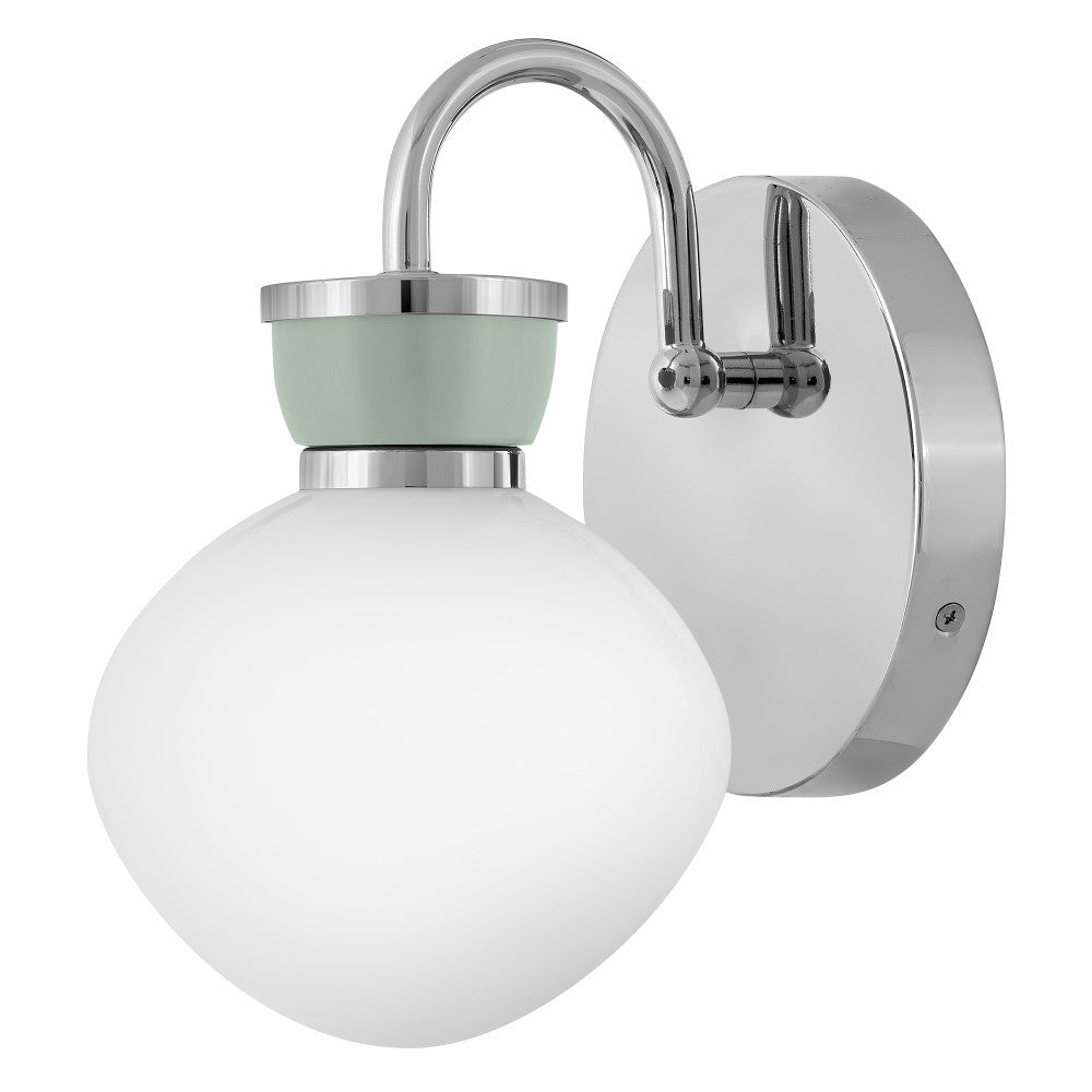 Meuble-lavabo Lucy de Lark 85590CM-SF en chrome avec accents vert d'eau