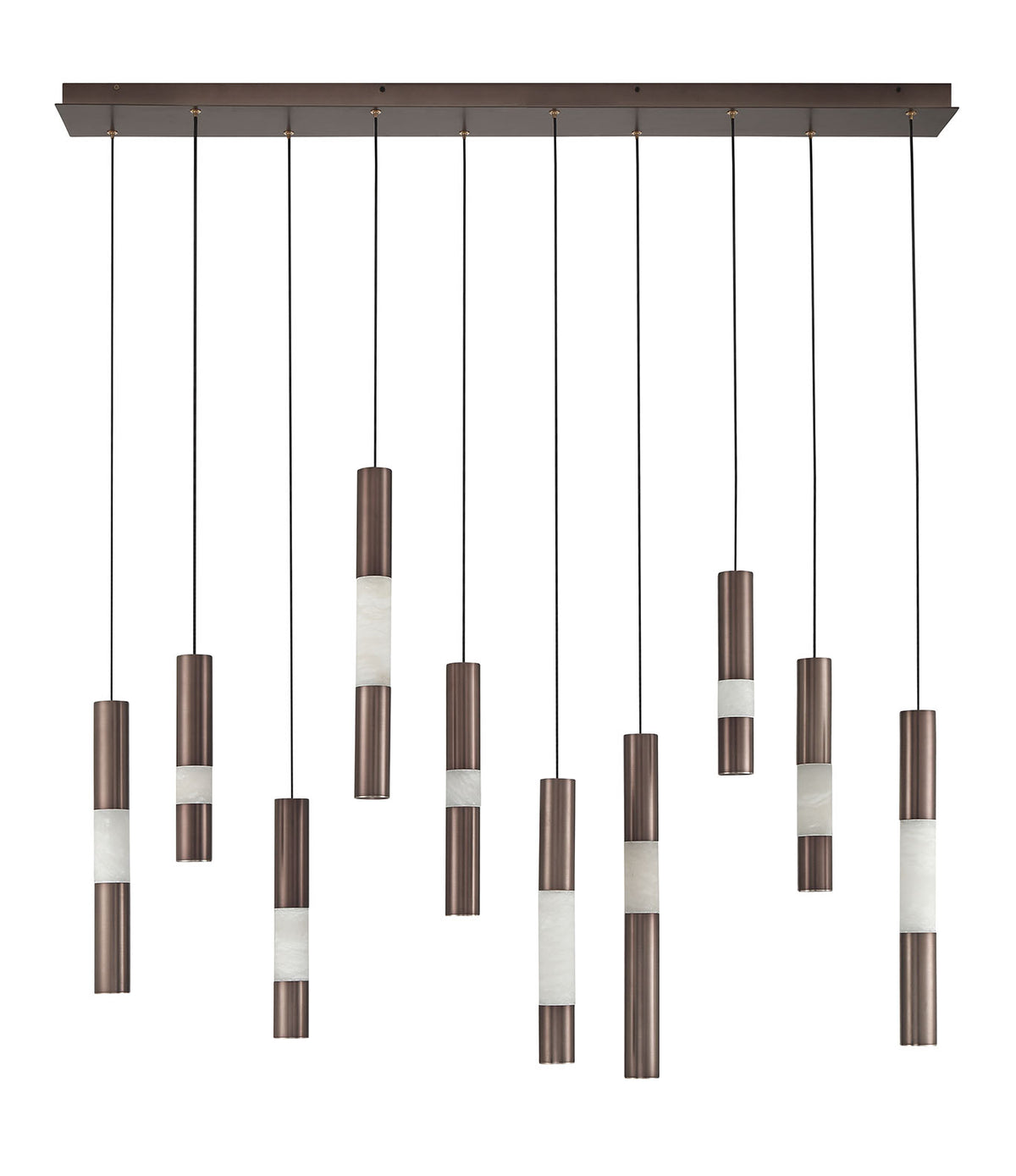 Eurofase 50121-021 Ronda LED Linear Chandelier in Harlow Bronze